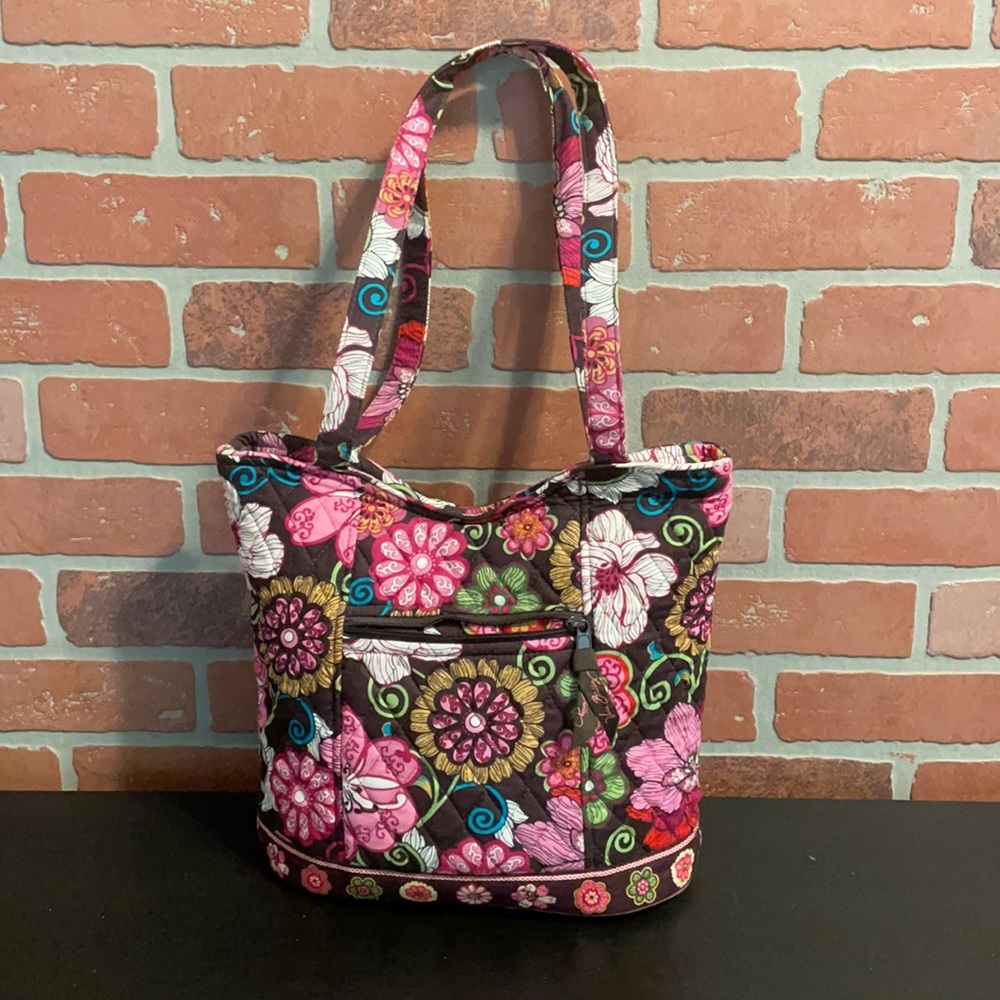 Vera Bradley Purse-Mod Floral a pink - Picture 1 of 3